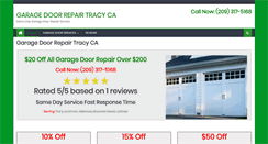 Desktop Screenshot of garagedoorrepairtracyca.net